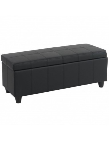 Banc banquette coffre de rangement synthétique noir 112x45x45cm BAN04002 acheter en ligne