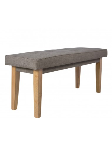 Banquette rembourré en tissu gris 120 cm BAN06002 pas cher 