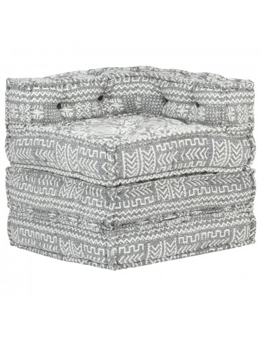 Coussin de sol pouf modulaire chaise longue en tissu gris 70x70x69 cm DEC021296 pour bénéficier 