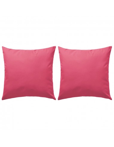 lot de 2 coussins de jardin résistants aux UV et à l'eau 60 x 60 cm rose DEC021214 Jusqu'à 80% De Réduction