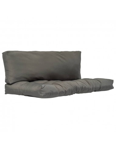 Coussins de palette canapé de sol 2 pièces en tissu gris DEC021567 Comparez plus de prix