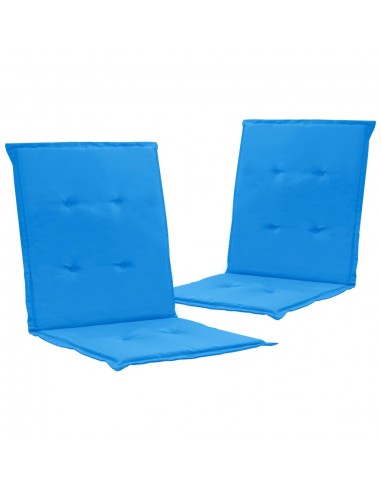 lot de 2 coussins de chaise de jardin 100% polyester bleu 100 x 50 x 3 cm DEC021682 Toutes les collections ici