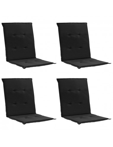 lot de 4 coussins de chaise de jardin 100% polyester imperméable noir 100 x 50 x 3 cm DEC021689 votre restaurant rapide dans 