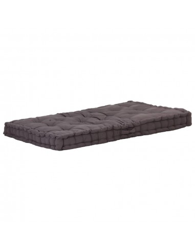 Coussin de plancher de palette Coton matelas de sol 120x80x10 cm Anthracite DEC021810 pour bénéficier 