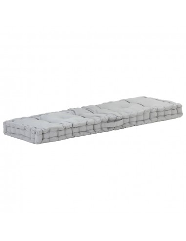 Coussin de plancher de palette Coton matelas de sol 120x40x7 cm Gris DEC021811 Par le système avancé 