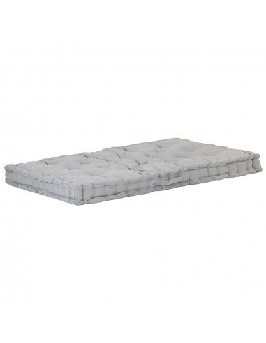 coussin de canapé palette 100 % coton 120x80x10 cm gris DEC021812 les ctes