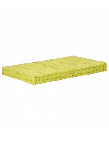 coussin de canapé palette 100 % coton 120x80x10 cm vert DEC021820 votre