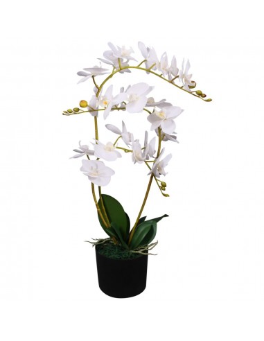 Plante artificielle avec pot orchidée 65 cm blanc DEC021904 Fin de série