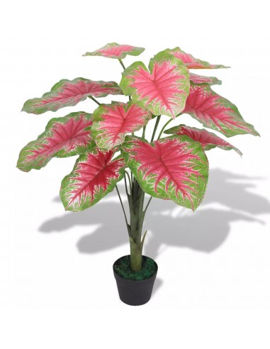 Plante artificielle avec pot caladium 70 cm vert et rouge DEC021917 suggérées chez