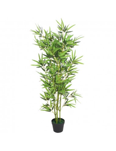 Plante artificielle avec pot bambou 120 cm vert DEC021937 solde