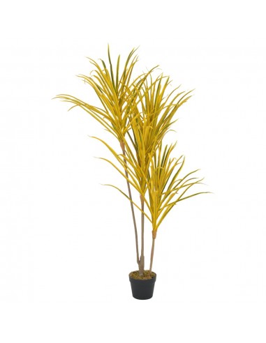 Plante artificielle avec pot dracaena jaune 125 cm décoration intérieur DEC022032 destockage