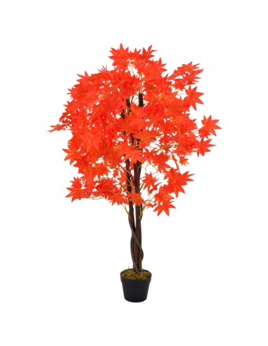 Plante artificielle d'érable avec pot rouge 120 cm décoration intérieur DEC022040 de pas cher