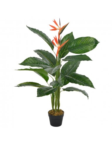 Plante fleur artificielle strelitzia avec pot rouge 100 cm décoration intérieur DEC022042 prix pour 