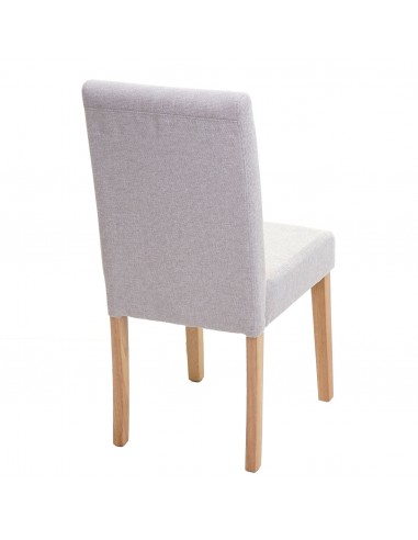 Lot de 4 chaises de salle à manger en tissu crème pieds clairs CDS04561 offre 