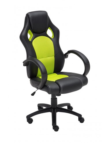 Fauteuil chaise de bureau confortable hauteur réglable en synthétique vert BUR10162 votre