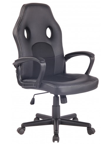 Fauteuil de bureau design sportif en synthétique noir maille noir BUR10480 suggérées chez