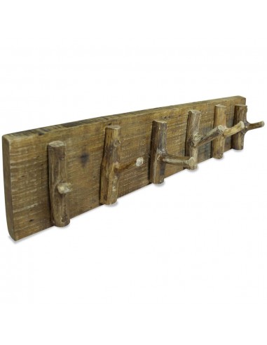 Porte-manteau en bois de récupération massif style rustique 60x15 cm DEC024191 prix pour 