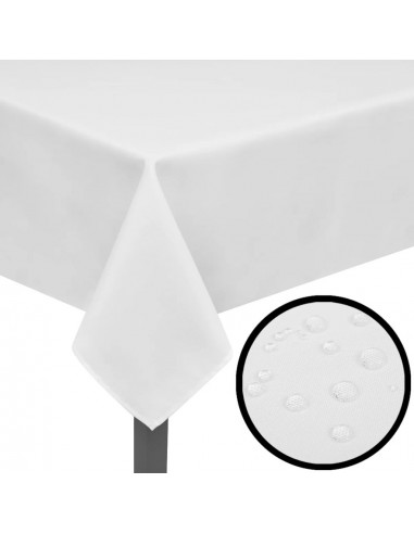 5 Nappes de table Blanc 190 x 130 cm DEC022302 l'évolution des habitudes 