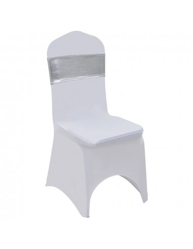 Ruban élastique de chaise 25 pièces avec boucle à diamants Argenté DEC022459 Venez acheter