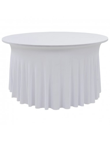 Nappes élastiques de table avec jupon 2 pièces 180x74 cm Blanc DEC022462 Voir les baskets