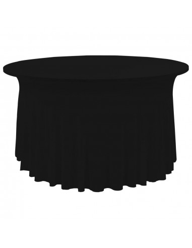 Nappes élastiques de table avec jupon 2 pièces 180x74 cm Noir DEC022468 meilleur choix