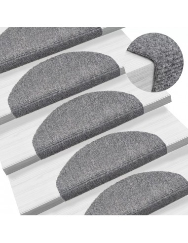 Tapis d'escalier auto-adhésif 15 pièces 65 x 21 x 4 cm Gris clair DEC023313 ouvre sa boutique