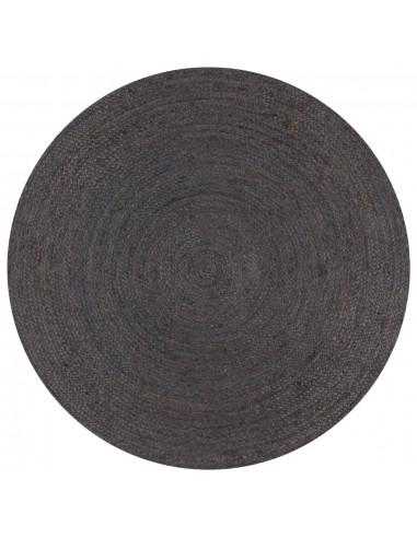 Tapis fait à la main Jute Rond 120 cm Gris foncé DEC023461 2 - 3 jours ouvrés.