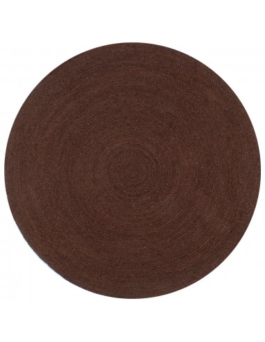 Tapis fait à la main Jute Rond 120 cm Marron DEC023467 en stock